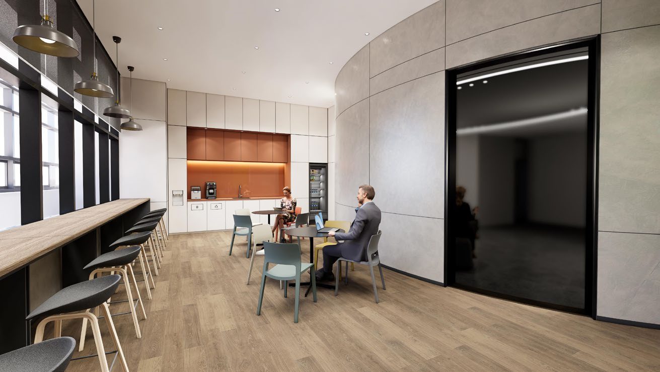 Cafeteria and bar seating area